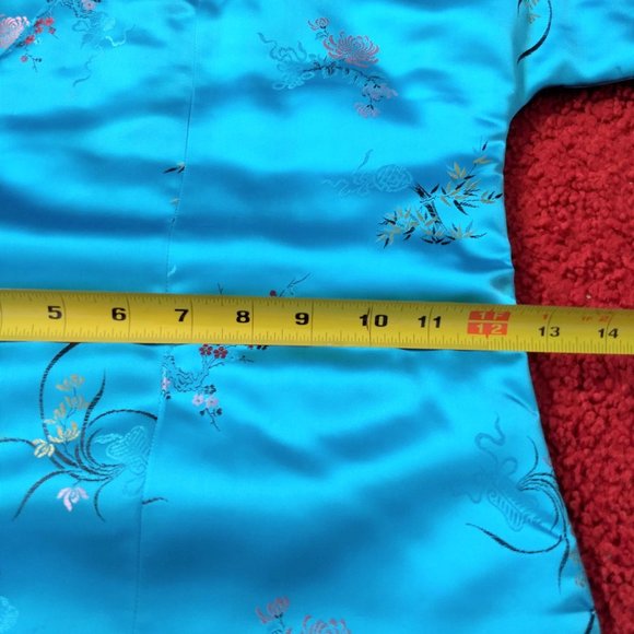 RARE vintage 60s Chinese silk padded baby dress NWOT - Picture 8 of 10